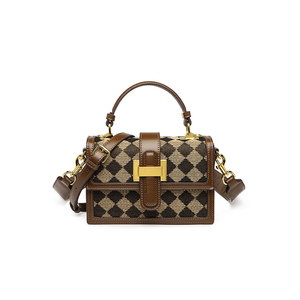 2022 élégant fabricant personnalisé mode pochette en cuir vérifié bandoulière sac à main d'épaule